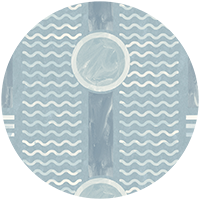 South Beach Facade - Teal Wallpaper