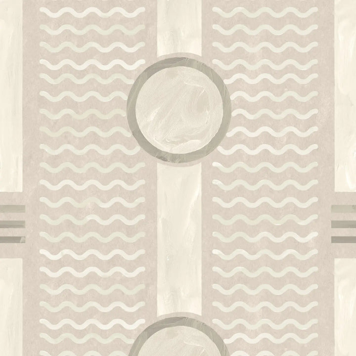 South Beach Facade - Ivory Wallpaper