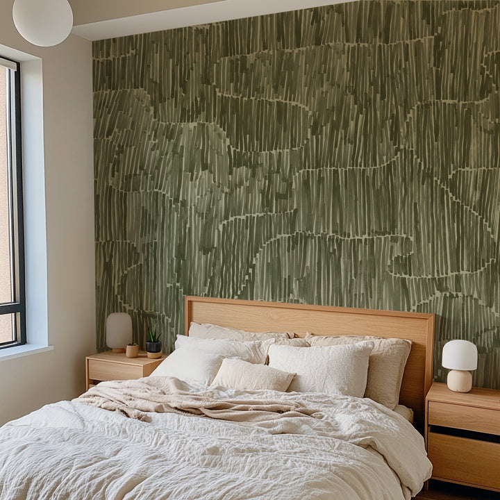 Stacked Wall Mural - Olive