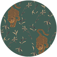Stalking Tiger - Moon Wallpaper