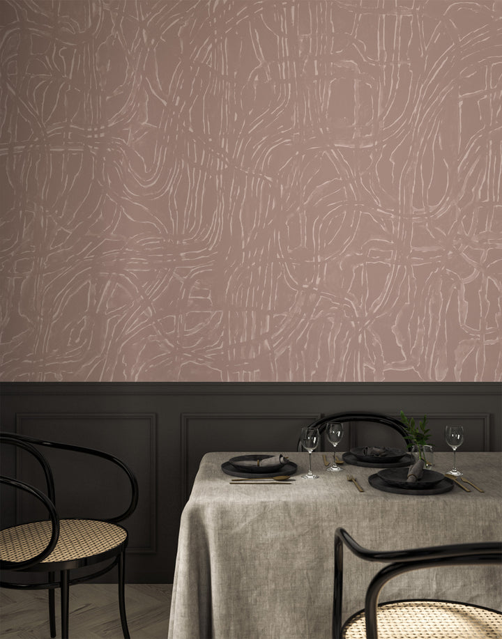 Tangle Wall Mural - Blush