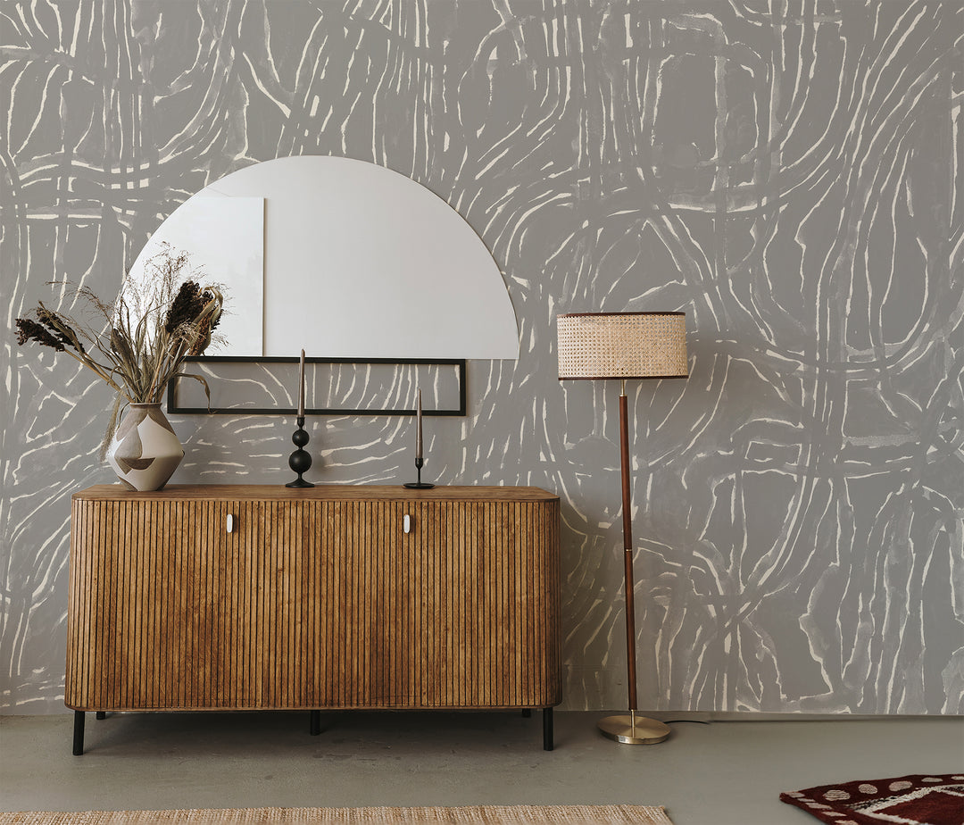 Tangle Wall Mural - Gray