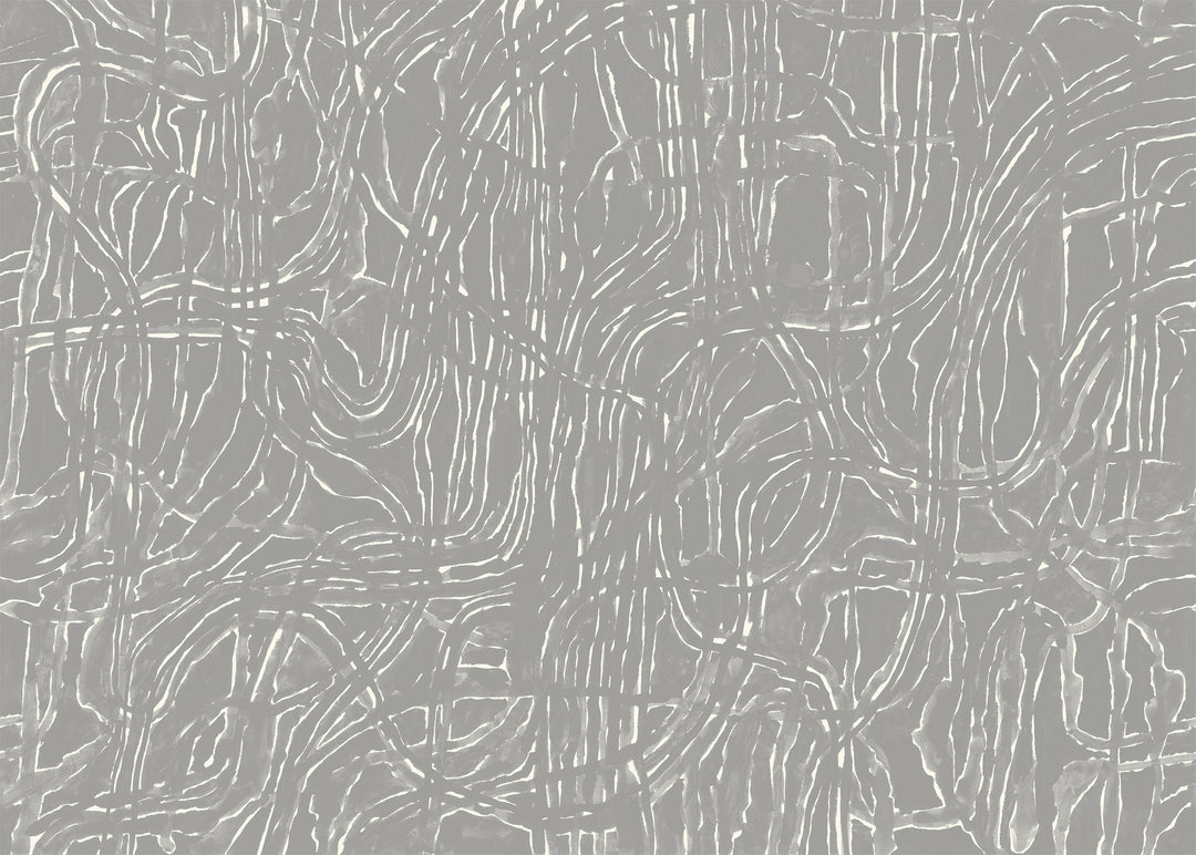 Tangle Wall Mural - Gray