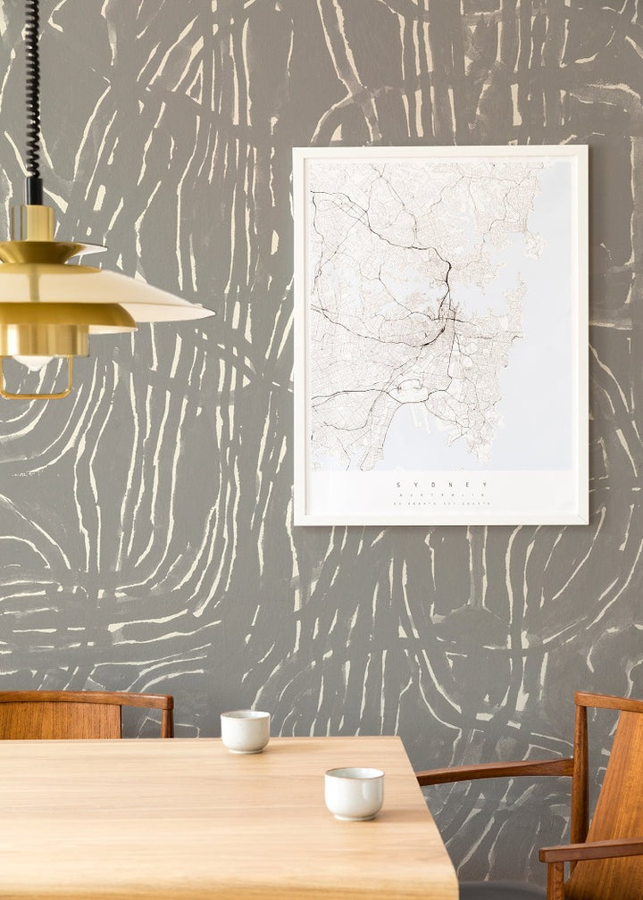 Tangle Wall Mural - Gray