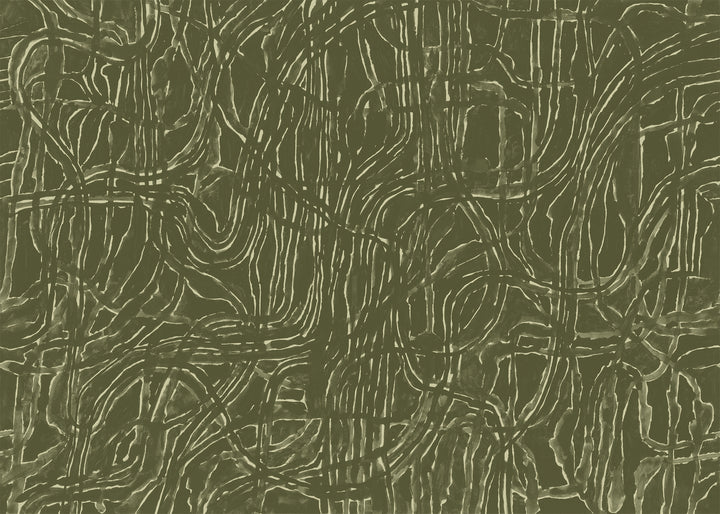 Tangle Wall Mural - Olive