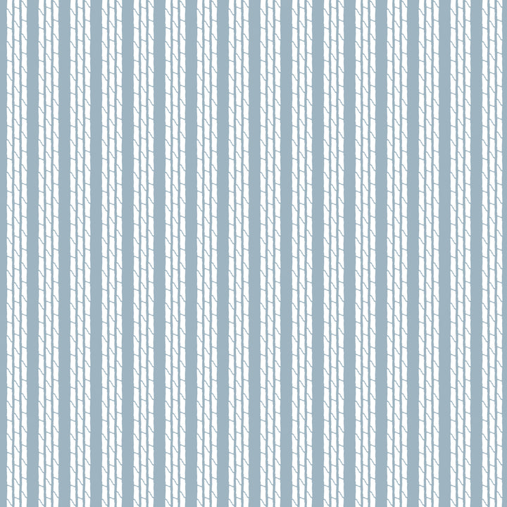 Tennessee Bamboo Stripes - Blue Smoke Wallpaper by Honey + Hank