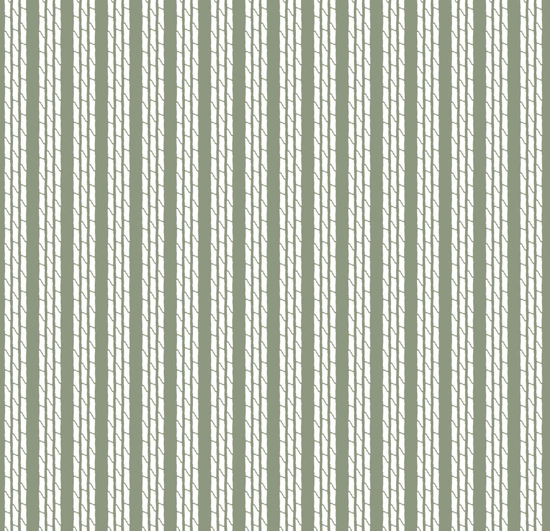 Tennessee Bamboo Stripes - Olive Wallpaper by Honey + Hank