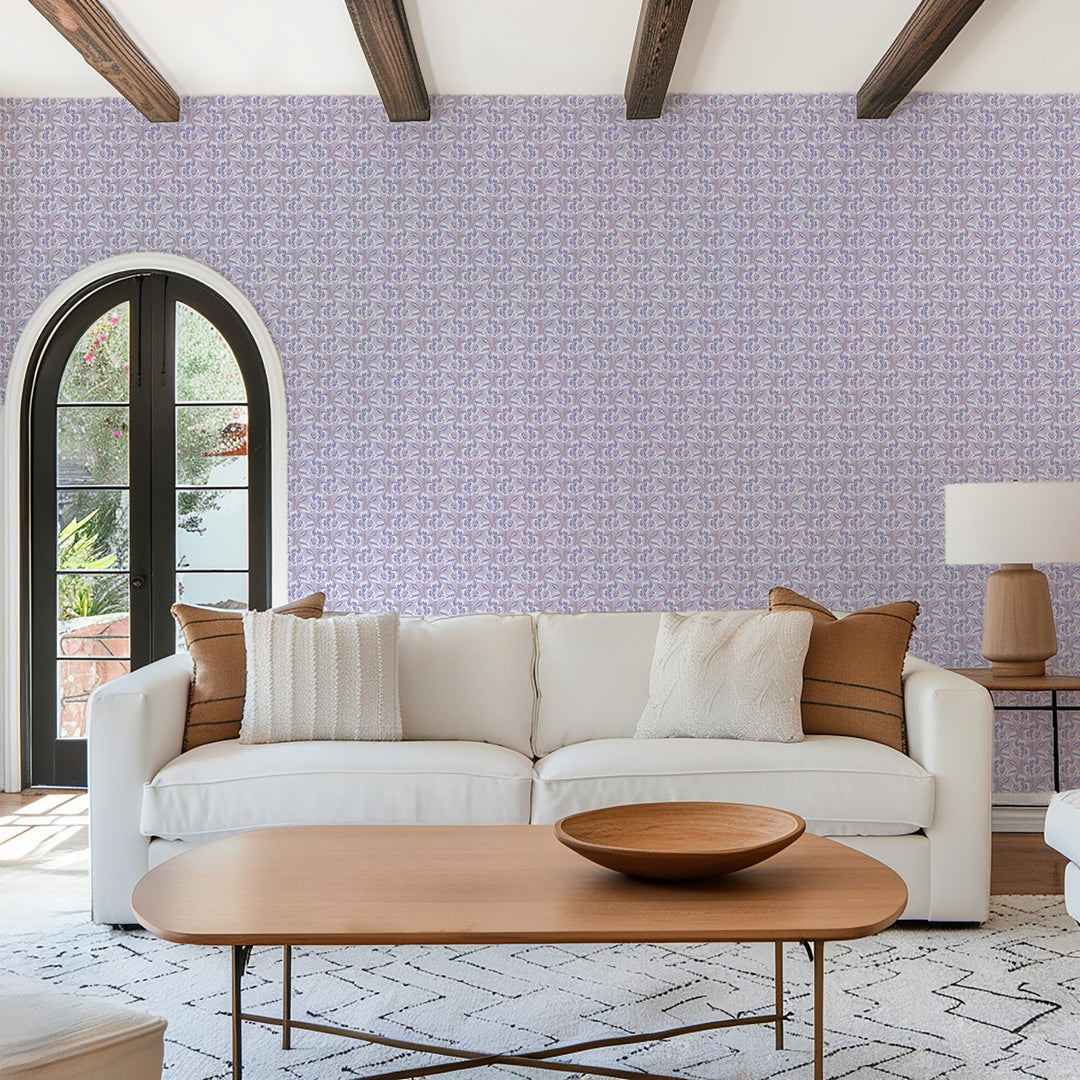 Thorn & Blossom - Lilac Amethyst Floral Wallpaper