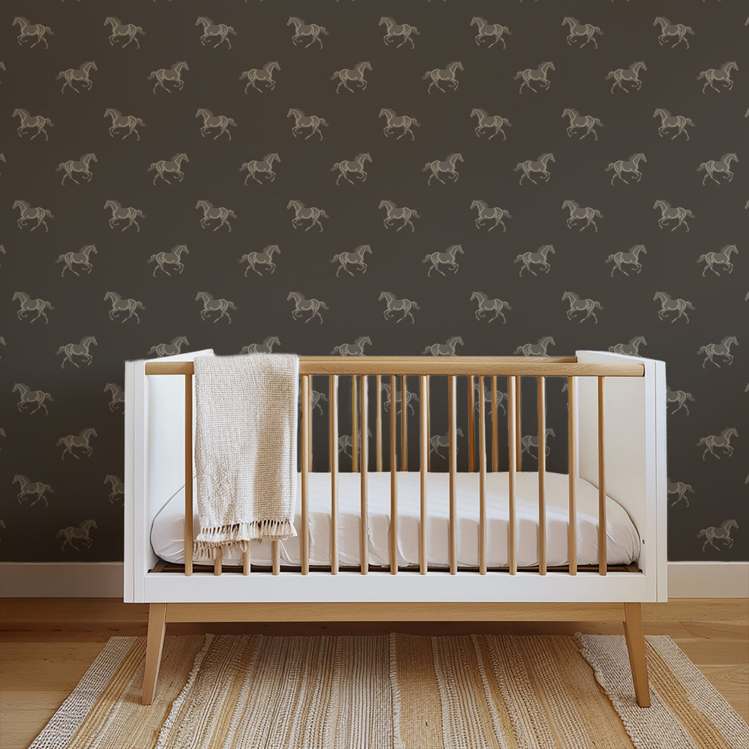 Thoroughbred - Burnt Umber Wallpaper