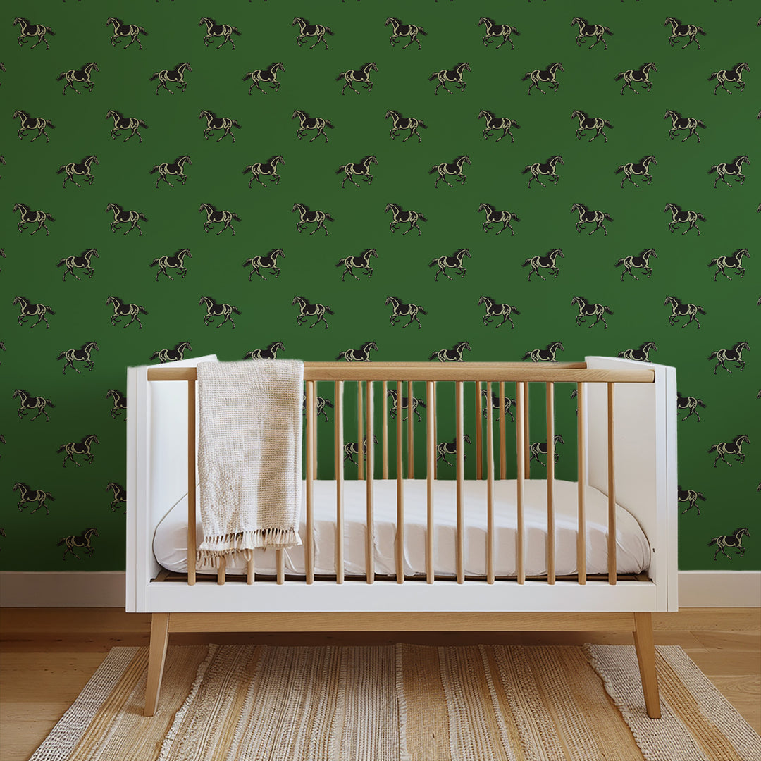 Thoroughbred - Emerald Green Wallpaper