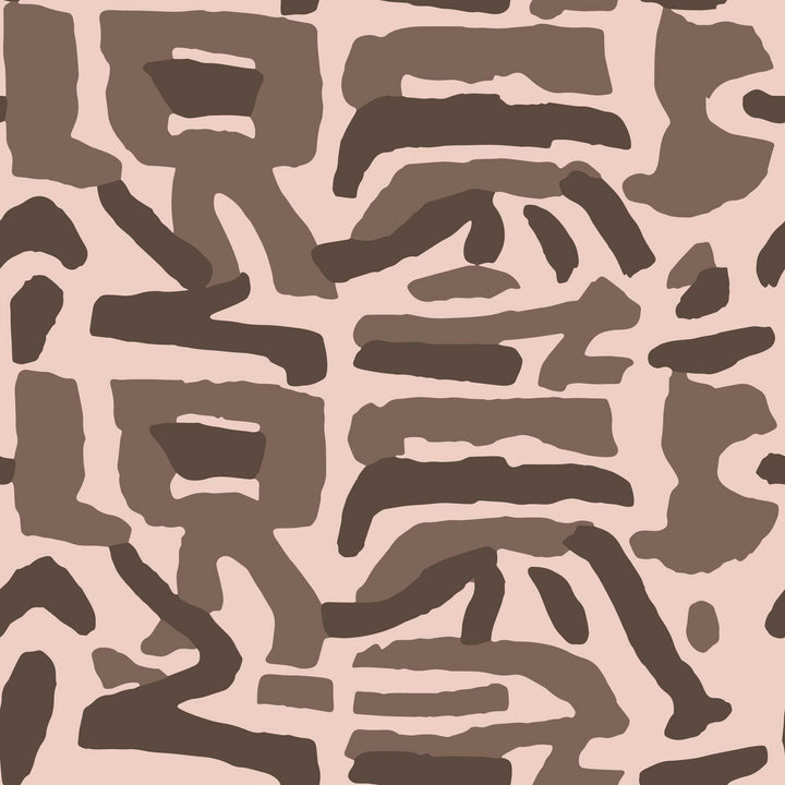 Tribal Traditions - Blush Brown Wallpaper by Blessed Little Bungalow