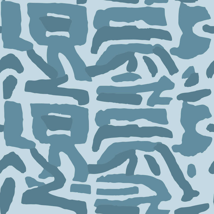 Tribal Traditions - Sky Blue Wallpaper by Blessed Little Bungalow