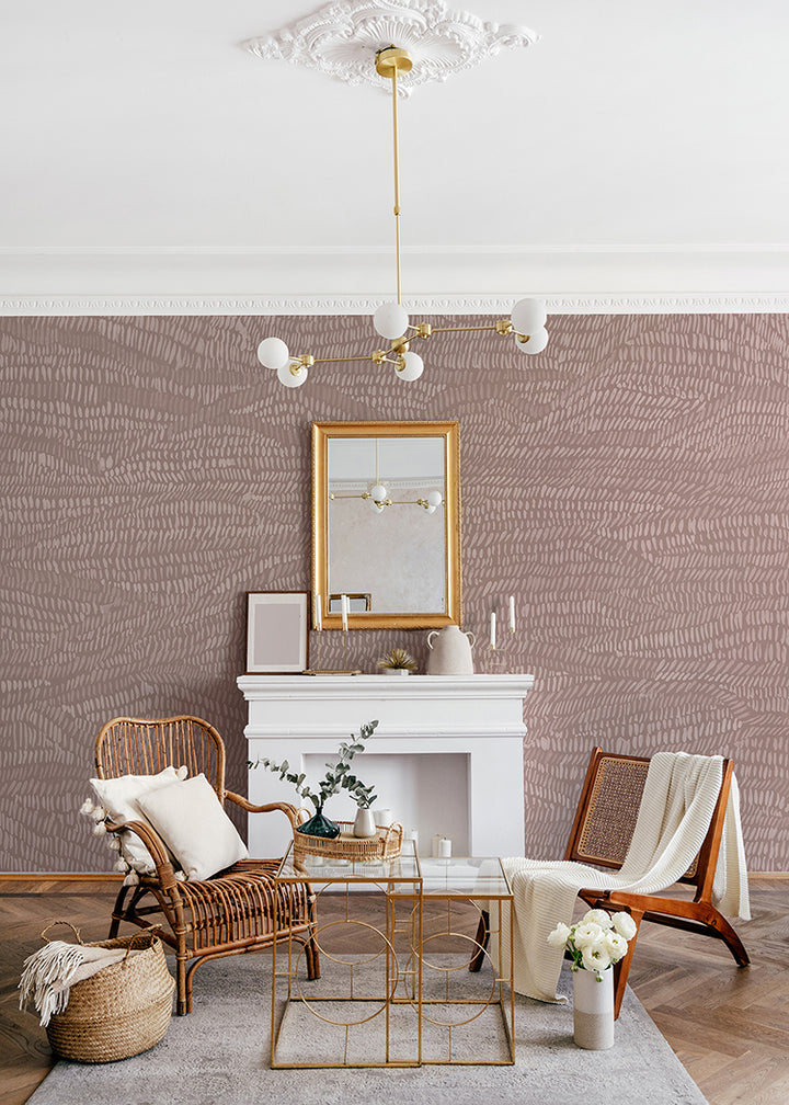 Up The Wall Wallpaper Mural - Blush