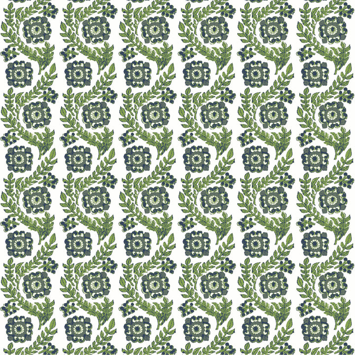 Villa Vaux - Green Floral Wallpaper by August Table
