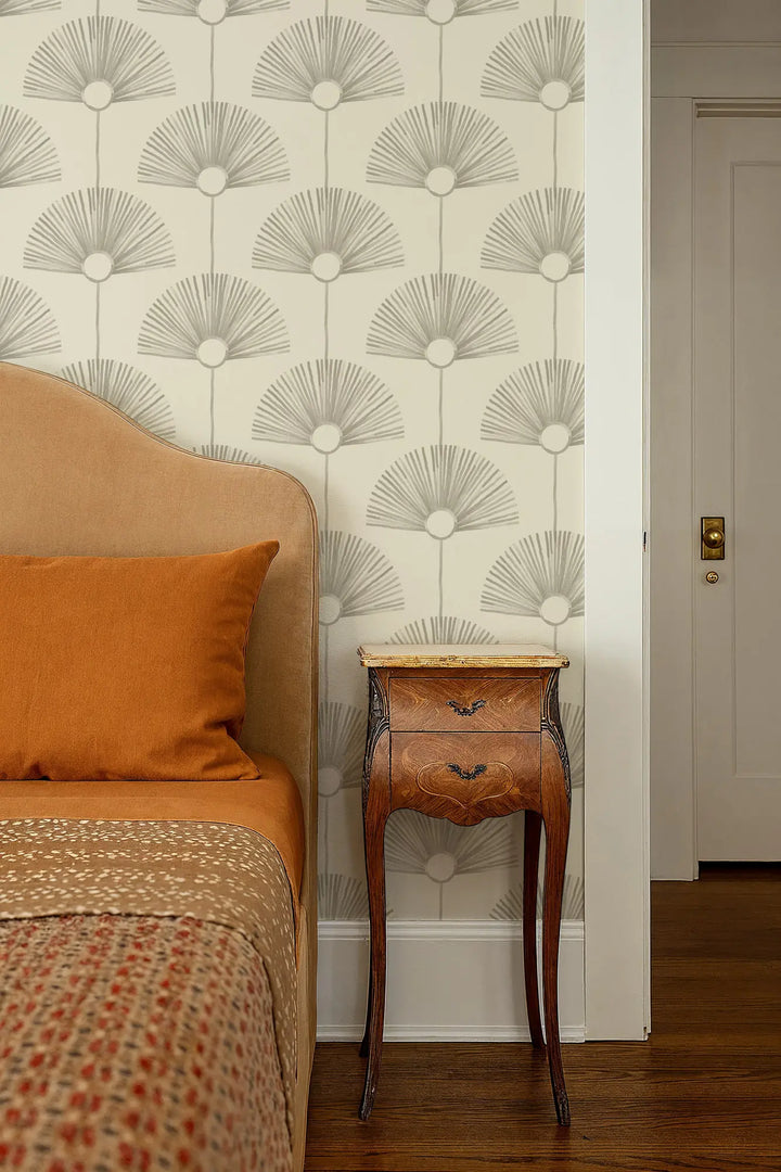 Deco Fan - Parchment Wallpaper by Bohemian Bungalow