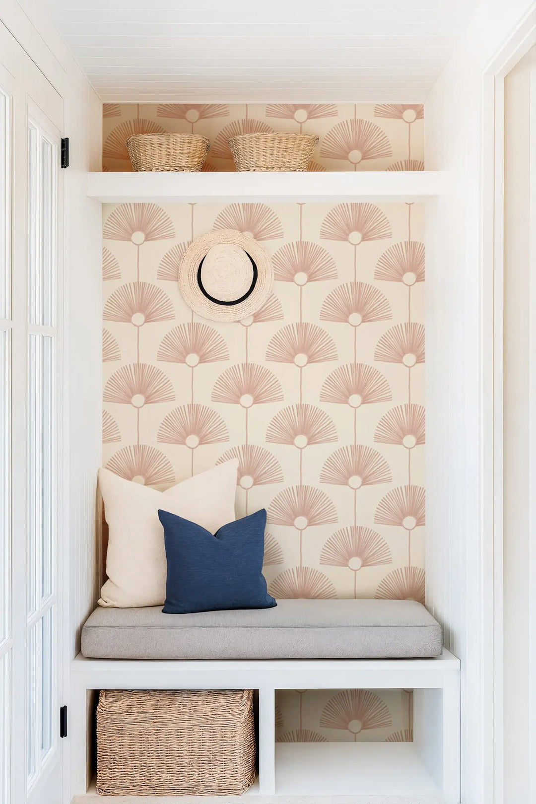 Deco Fan - Pink Rose Wallpaper by Bohemian Bungalow