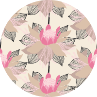 Modern Bloom - Tangerine Wallpaper by Bohemian Bungalow