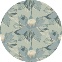 Modern Bloom - Tangerine Wallpaper by Bohemian Bungalow
