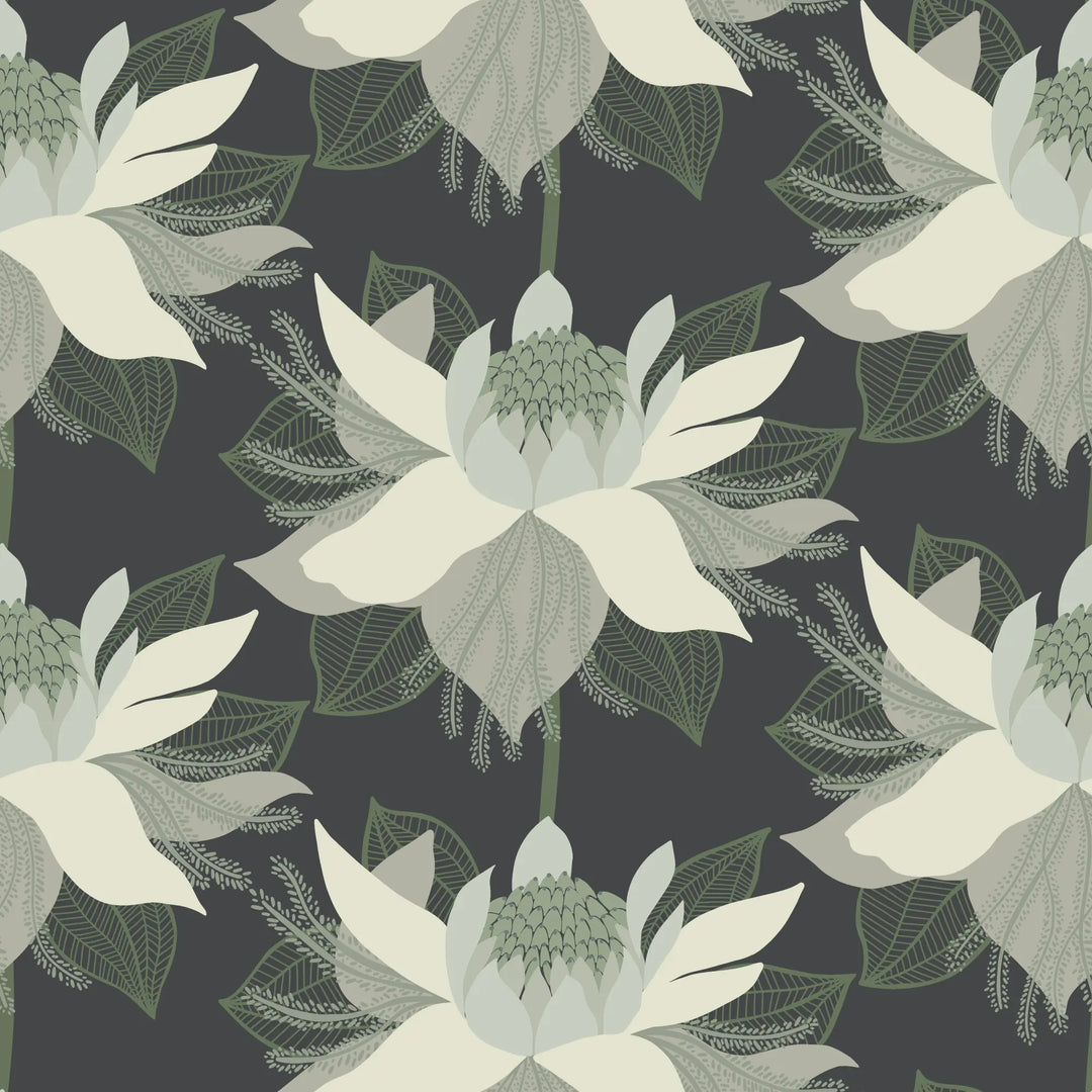 Modern Bloom - Garden Noir Wallpaper by Bohemian Bungalow
