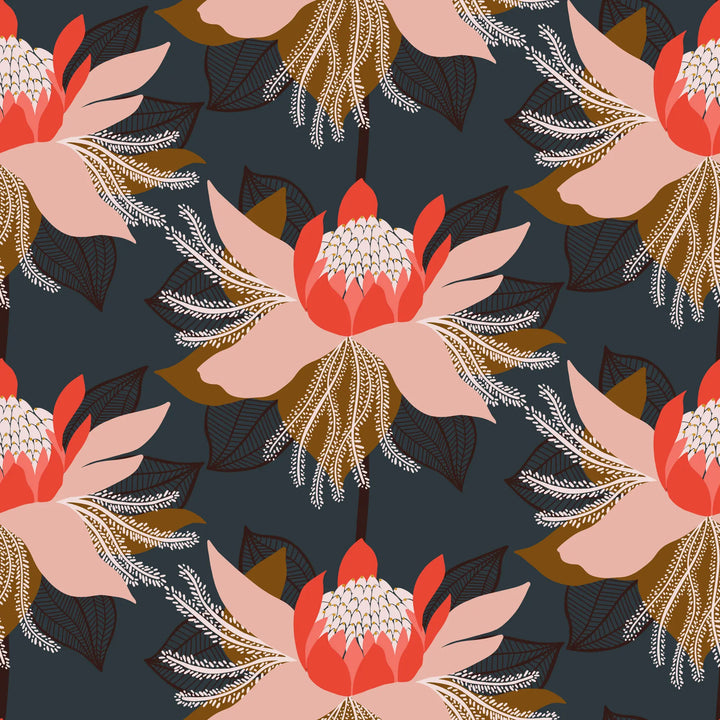 Modern Bloom - Poppy Red Wallpaper by Bohemian Bungalow