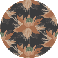 Modern Bloom - Tangerine Wallpaper by Bohemian Bungalow