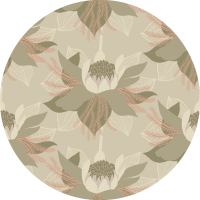 Modern Bloom - Tangerine Wallpaper by Bohemian Bungalow