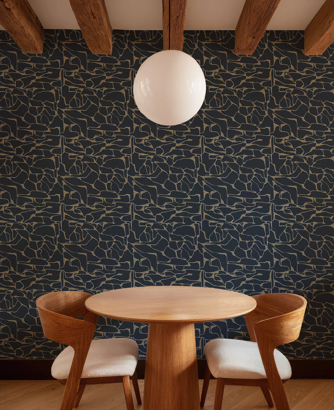 Quartz - Black Gold Wallpaper by Bohemian Bungalow