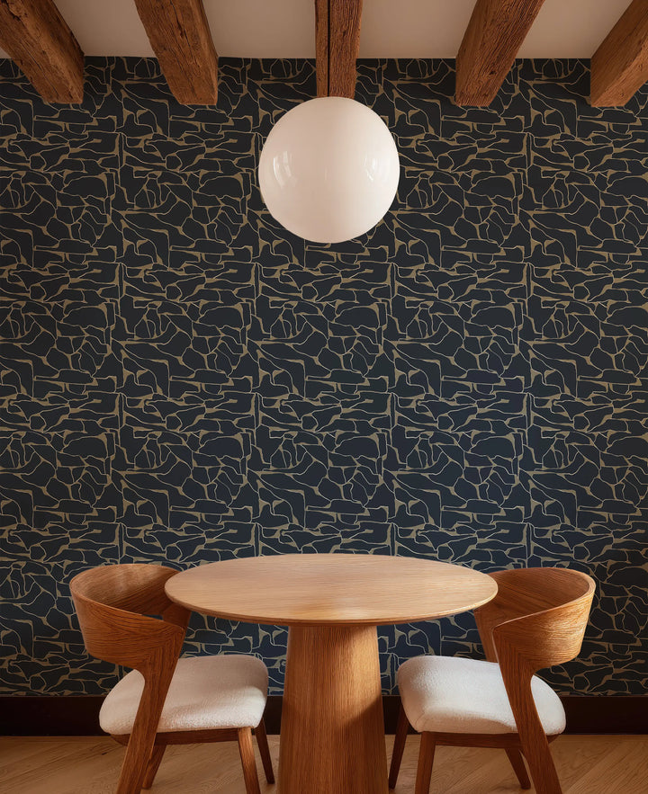 Quartz - Black Gold Wallpaper by Bohemian Bungalow