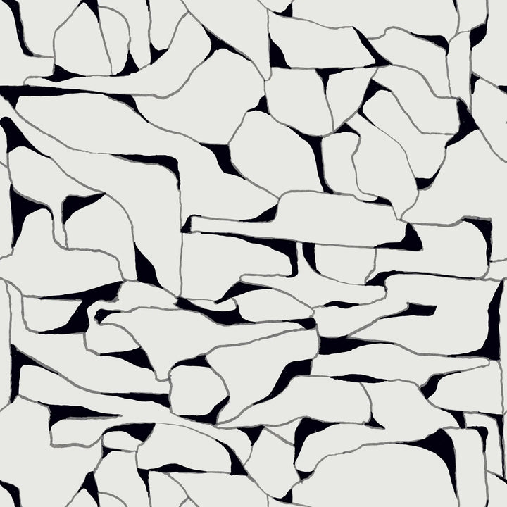 Quartz - Black White Wallpaper by Bohemian Bungalow