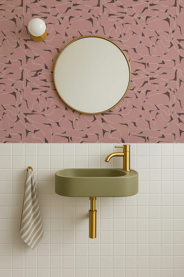 Quartz - Blush Plum Wallpaper by Bohemian Bungalow