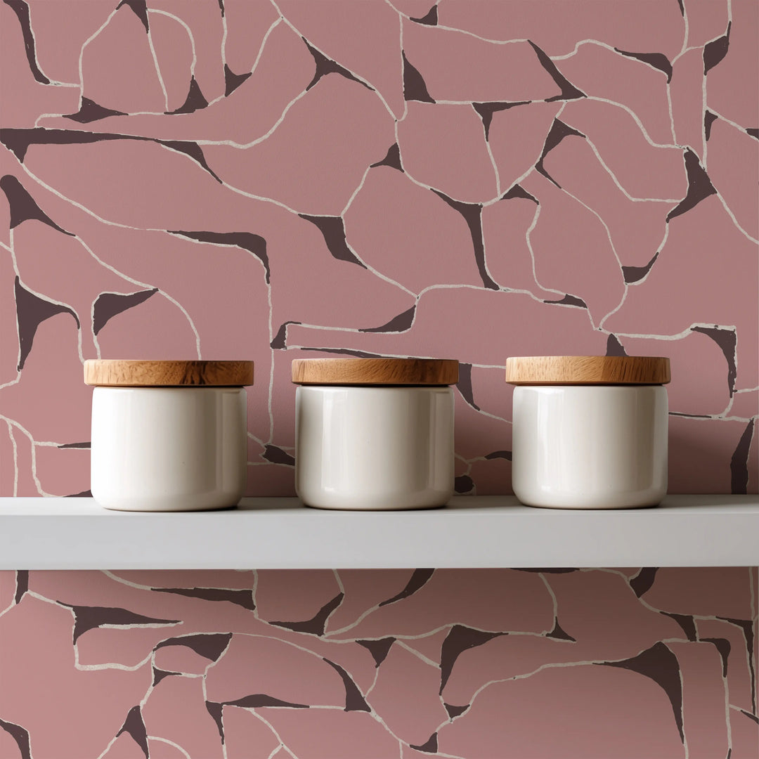 Quartz - Blush Plum Wallpaper by Bohemian Bungalow