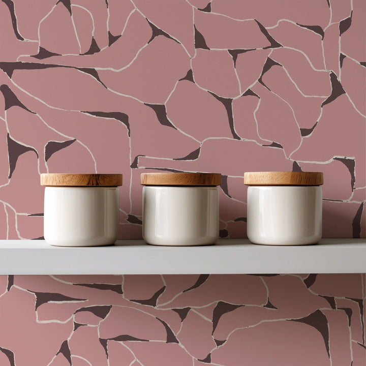 Quartz - Blush Plum Wallpaper by Bohemian Bungalow