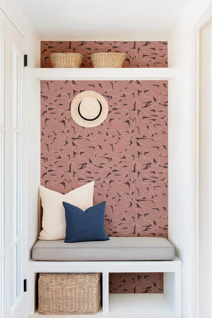 Quartz - Blush Plum Wallpaper by Bohemian Bungalow