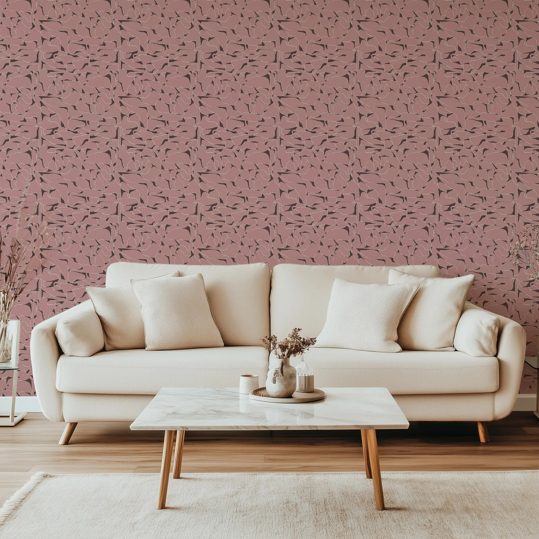 Quartz - Blush Plum Wallpaper by Bohemian Bungalow
