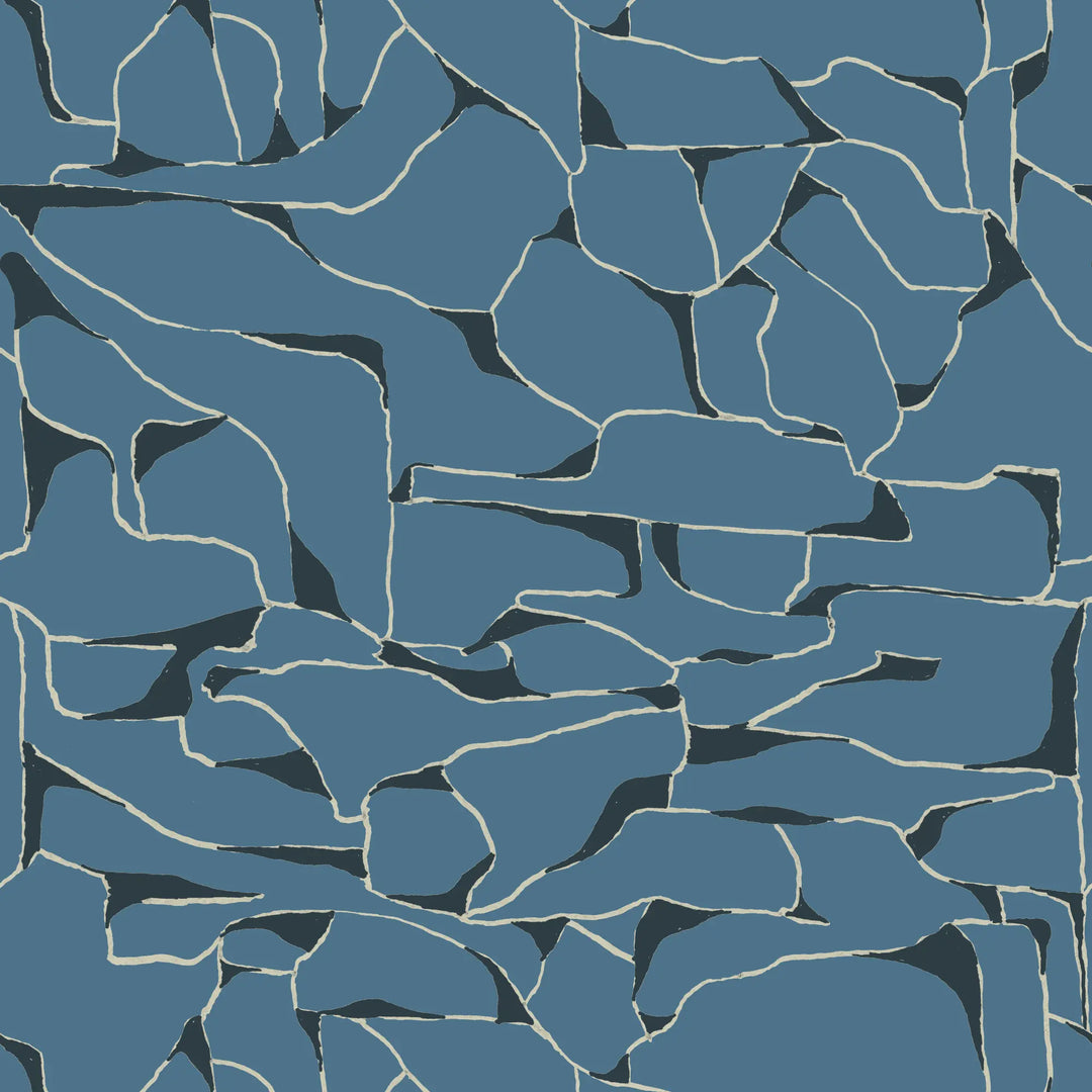 Quartz - Navy Wallpaper by Bohemian Bungalow