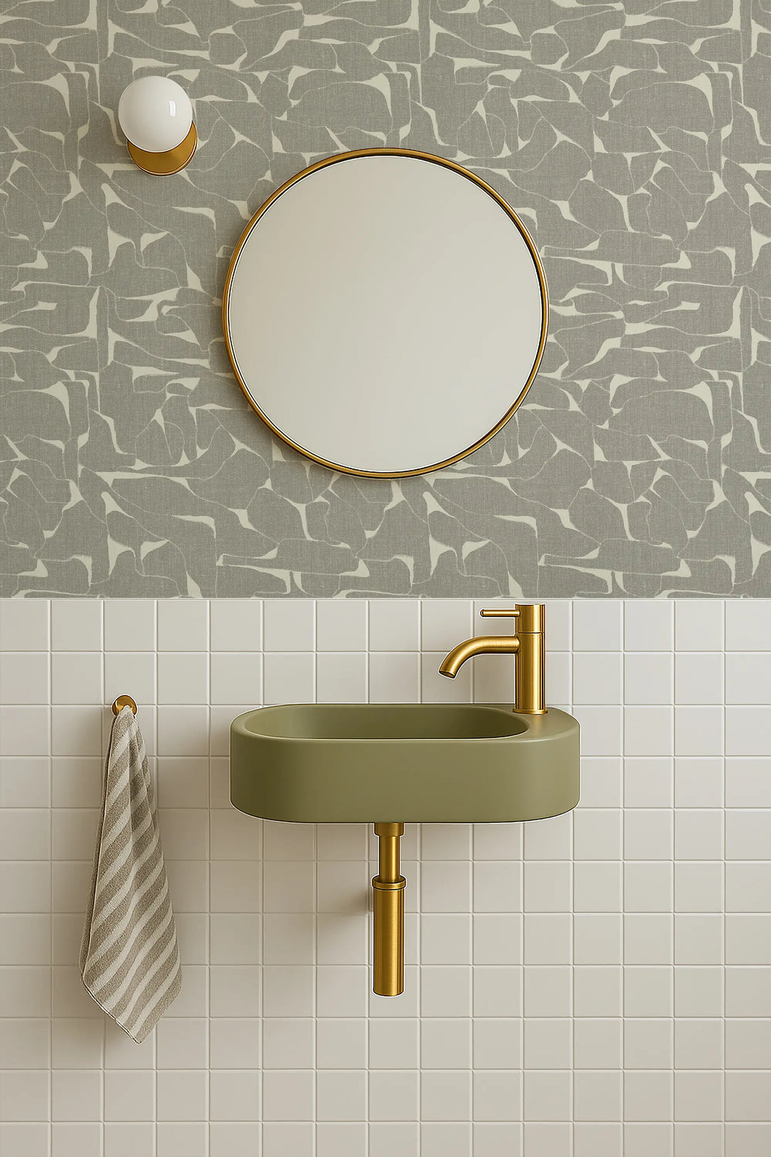Quartz - Raw Linen Wallpaper by Bohemian Bungalow