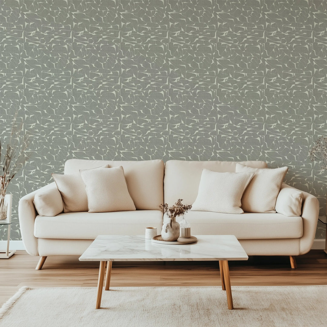 Quartz - Raw Linen Wallpaper by Bohemian Bungalow