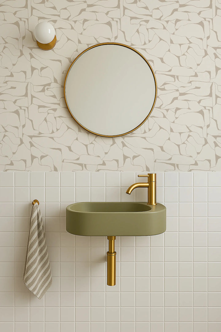 Quartz - Taupe Wallpaper by Bohemian Bungalow