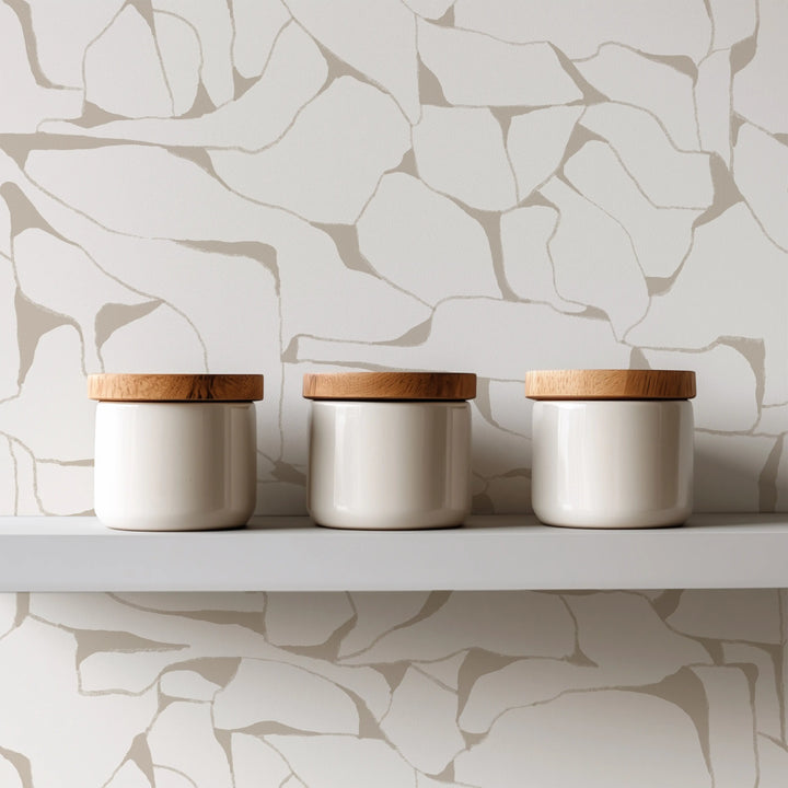 Quartz - Taupe Wallpaper by Bohemian Bungalow