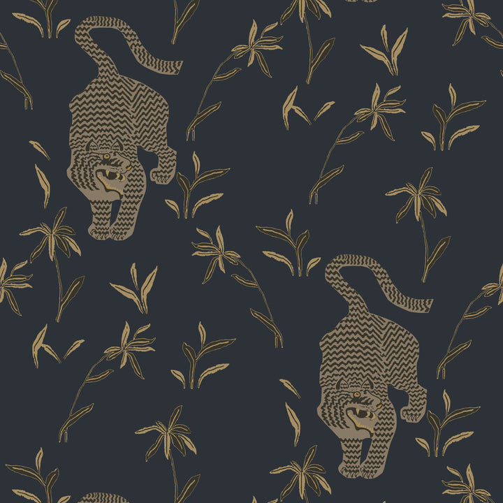 Stalking Tiger - Inkwell Wallpaper