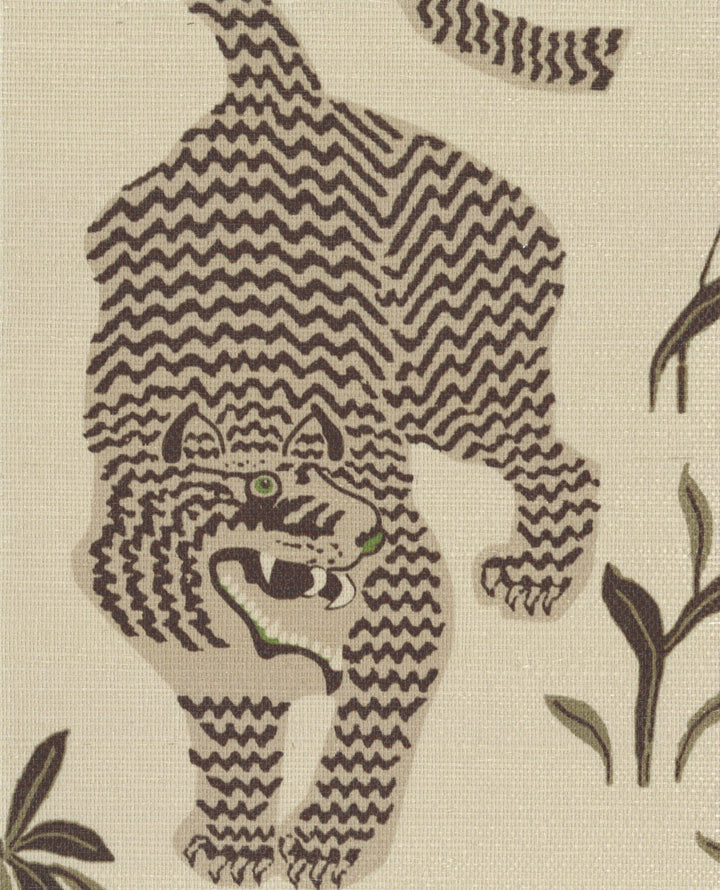 Stalking Tiger Almond Grasscloth