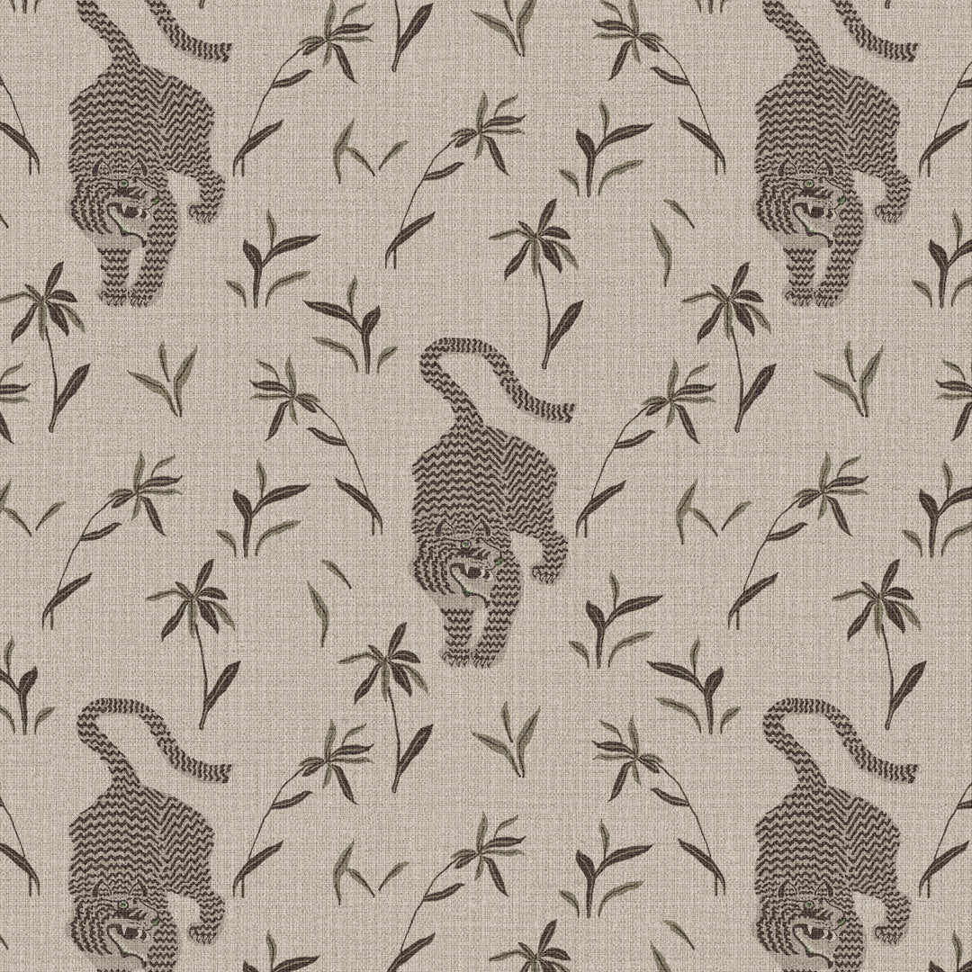 Stalking Tiger Almond Grasscloth