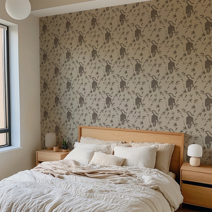 Stalking Tiger - Almond Wallpaper