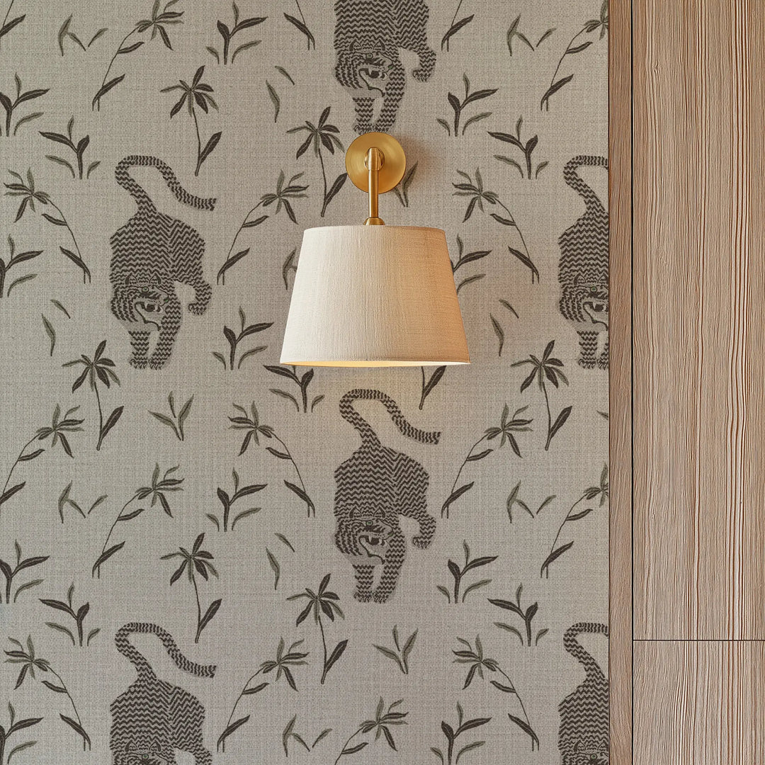 Stalking Tiger Almond Grasscloth
