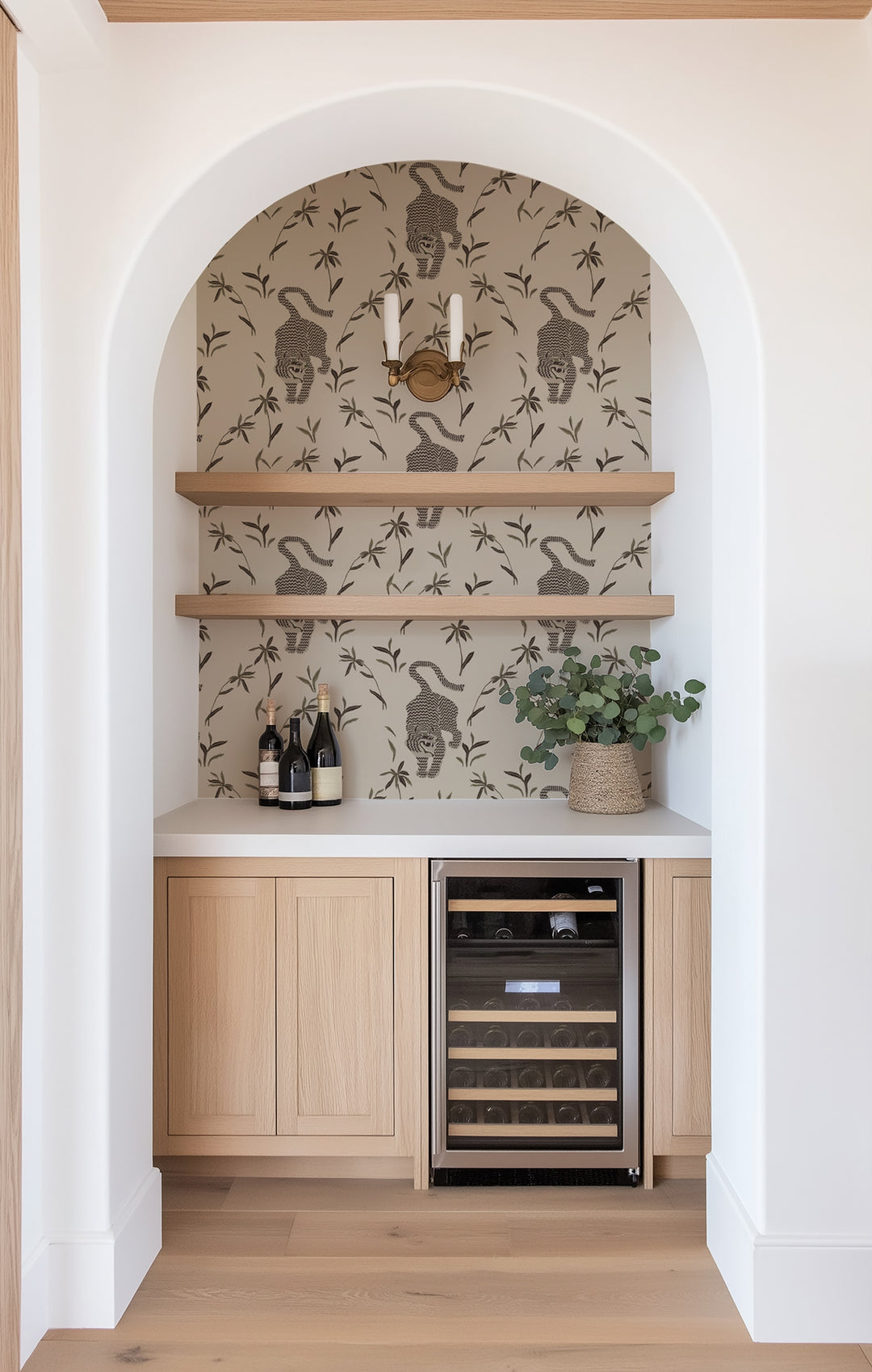 Stalking Tiger - Almond Wallpaper