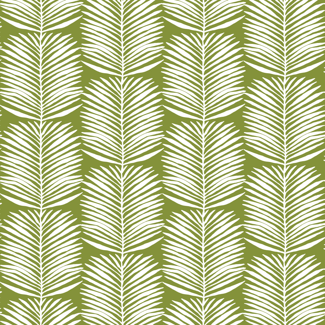 Palm Leaves - Island Green Floral Wallpaper