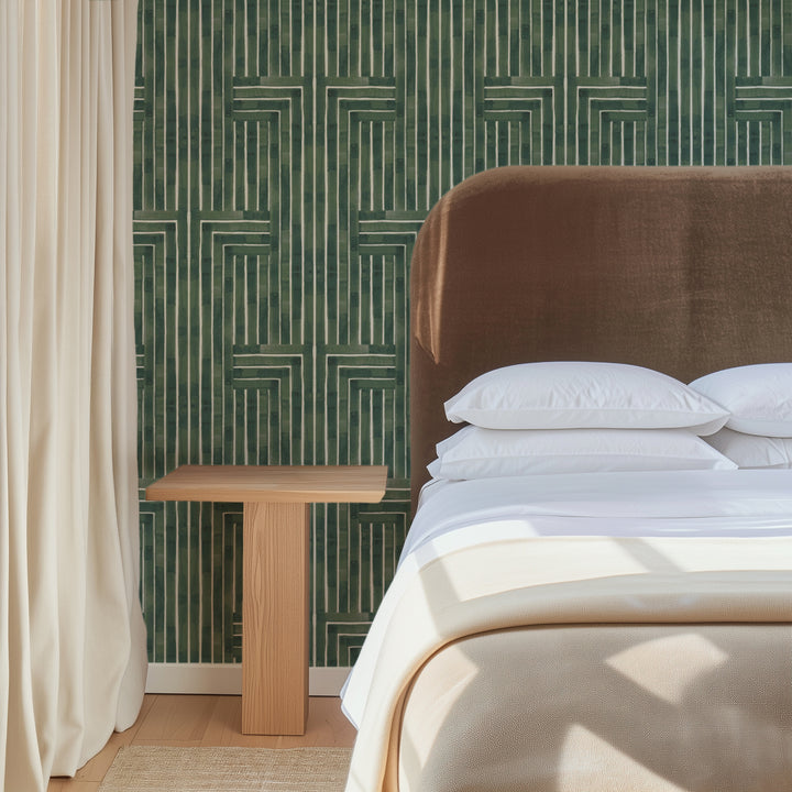 Chiseled -  Emerald Wallpaper