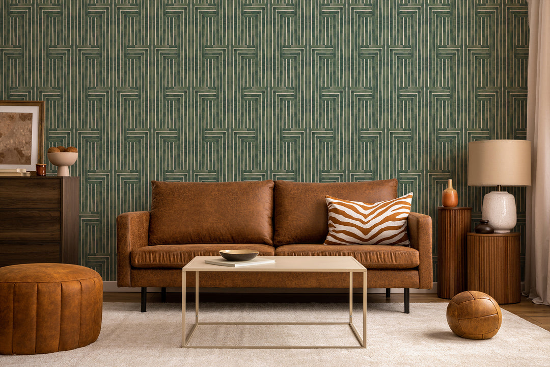 Chiseled -  Emerald Wallpaper