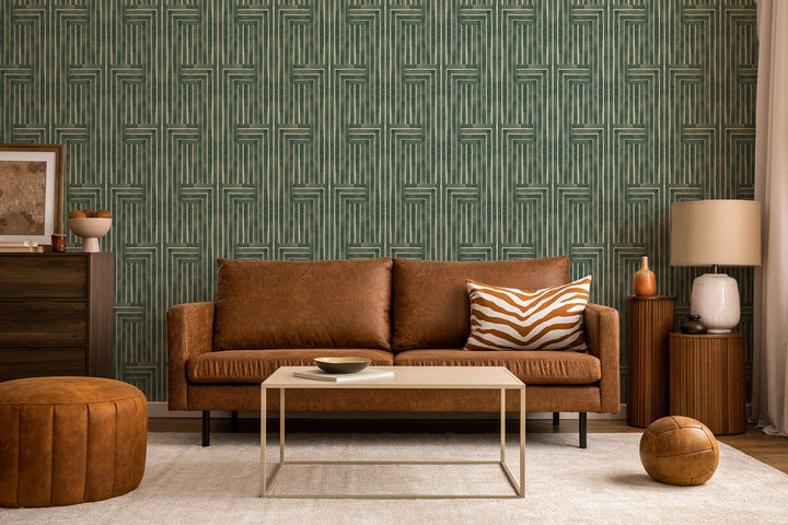 Chiseled -  Emerald Wallpaper