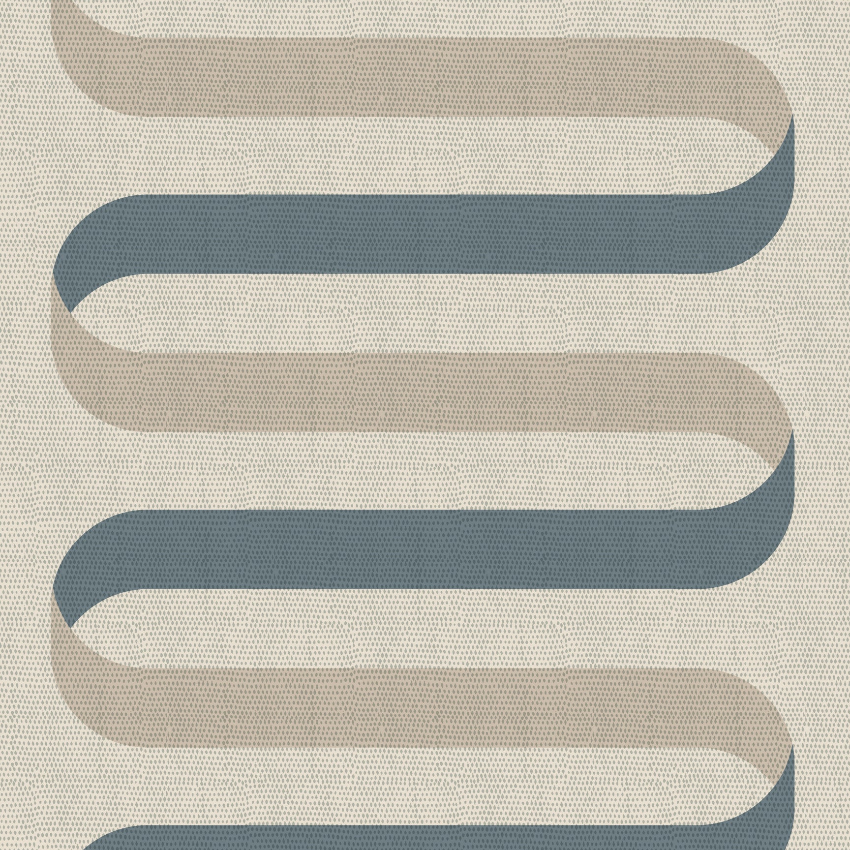 Folding Ribbon - Cotton Slate Wallpaper – Mitchell Black